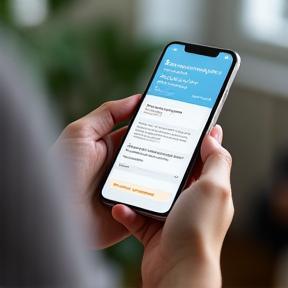 User on a smartphone filling a survey